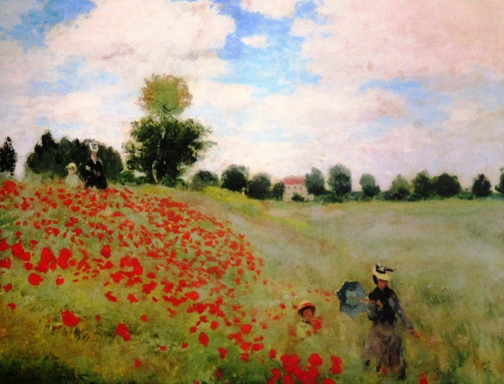 quadro campo di papaveri rossi Monet