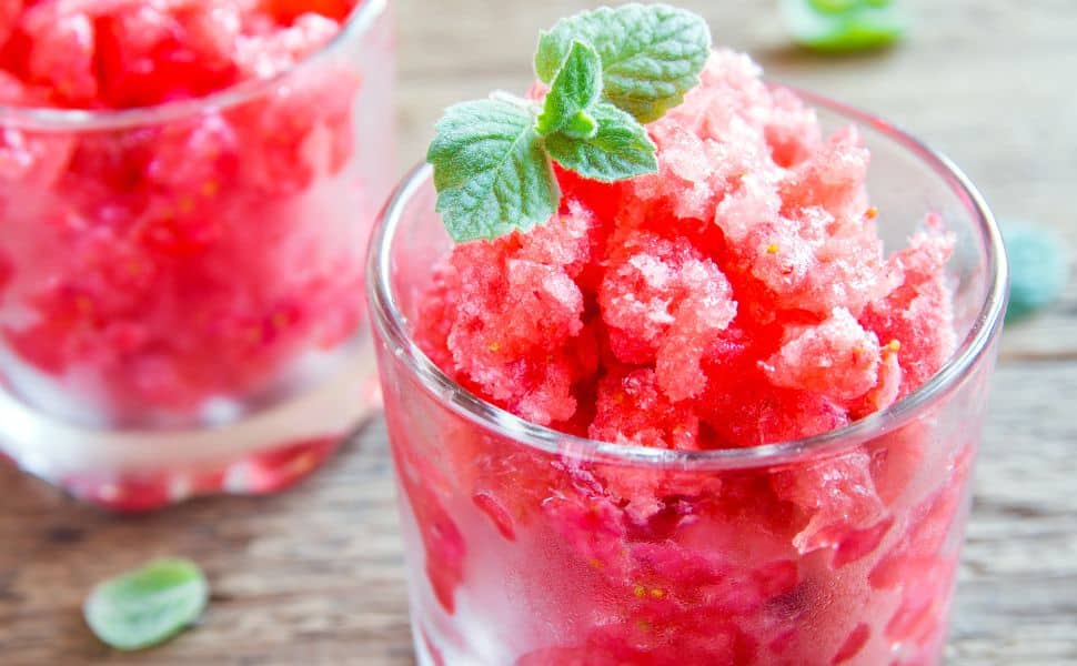 come fare granita con tisana mirtillo
